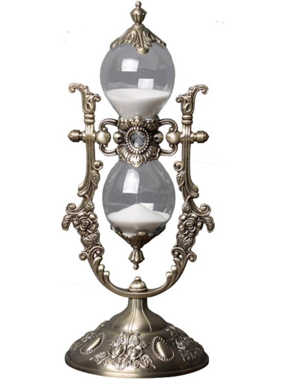 Vintage 15-Minute Golden Hourglass Timer for Home & Office Decor, Unique Gift